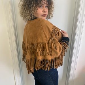 Fringe Suede Shawl